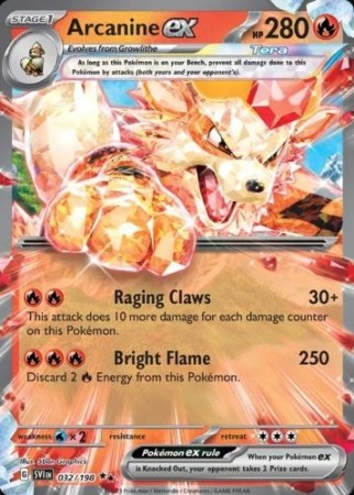 Arcanine ex 032/198 - Scarlet & Violet Base Set